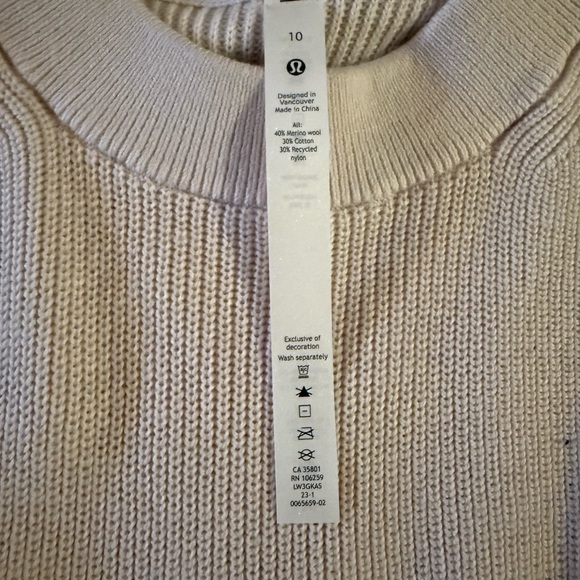 Lululemon Merino Wool-Blend Ribbed Crewneck Sweater - Picture 4 of 4